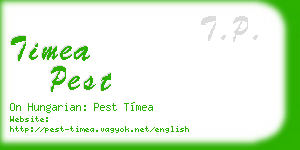 timea pest business card